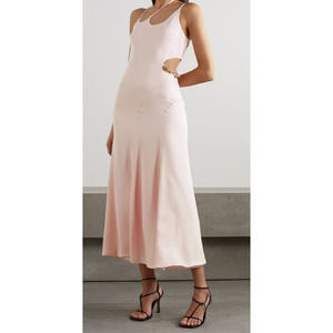 NWT Jonathan Simkhai Morena Embellished Cutout Midi Dress In Rose Quartz